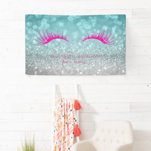 Elegant modern Chic Glittery Bokeh, Faux Lashes Spandoek (Insitu)
