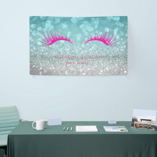 Elegant modern Chic Glittery Bokeh, Faux Lashes Spandoek (Beurs)