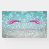 Elegant modern Chic Glittery Bokeh, Faux Lashes Spandoek (Horizontaal)