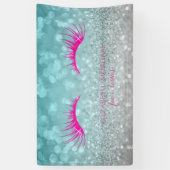 Elegant modern Chic Glittery Bokeh, Faux Lashes Spandoek (Verticaal)