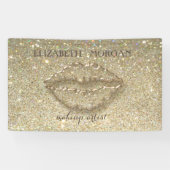 Elegant modern Chic Glittery Bokeh, Lips Spandoek (Horizontaal)
