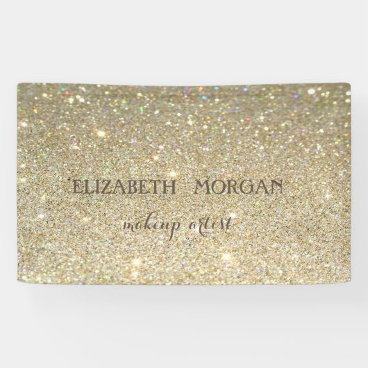 Elegant Modern Chic Glittery Bokeh Spandoek (Horizontaal)