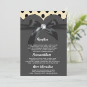 Elegant modern chic lint bruiloft programma (Staand voorkant)