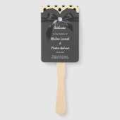 Elegant modern chic lint bruiloft programma handwaaier (Voorkant)