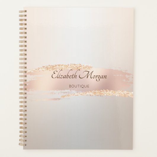 Elegant Modern,Chic Rose Gold Brush Stroke (Devant)