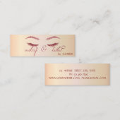 Elegant Modern Chic Shiny, Glitter Lashes, Makeup Mini Visitekaartje (Voorkant / Achterkant)