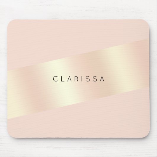 Elegant modern chick blush roze roze roze goud ges muismat (Voorkant)