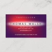Elegant modern Chick Paars Red Design Visitekaartje (Achterkant)
