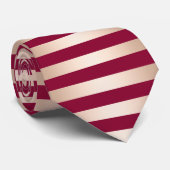 Elegant modern chick roos goud gestript stropdas (Opgerold)