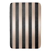 Elegant modern chick roos goud zwart gestreept badmat (Voorkant Verticaal)