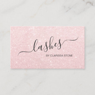 Elegant modern chick roos goudglitter zweeft visitekaartje