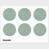 Elegant modern-chouwers script minimalistische bru ronde sticker (Vel)