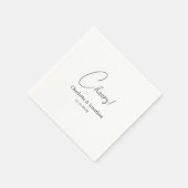 Elegant modern-chouwers script minimalistische bru servet (Hoek)