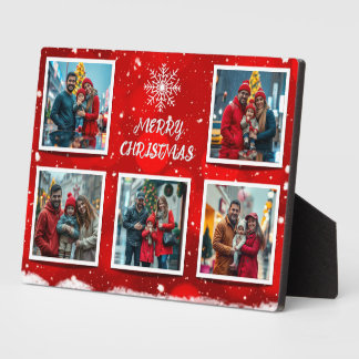 Elegant Modern Christmas Family Photo Design Fotoplaat
