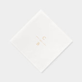 Elegant modern classic wedding monogram folie servetten (Rechts)