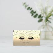 Elegant Modern, Confetti, Glittery Faux Lashes Visitekaartje (Staand voorkant)