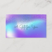 Elegant Modern Confetti Ombre Holographic Kortingskaartje (Voorkant)