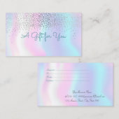 Elegant modern Confetti Shiny Holographic Kortingskaartje (Voorkant / Achterkant)