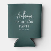 Elegant modern Cool Bachelor Party Green Blikjeskoeler (Voorkant)