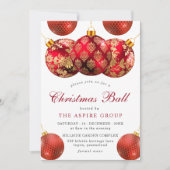 Elegant Modern Corporate Kerstbal of party Kaart (Voorkant)