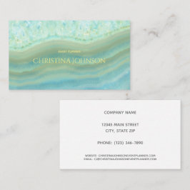 Elegant modern Crystal Event Planner Makeup Artist Visitekaartje