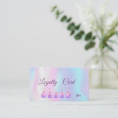 Elegant Modern Cupcakes Holographic Loyalty Kaart (Staand voorkant)