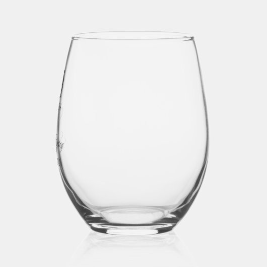 Elegant Modern Custom 50e Jubileum Keepsake Wijnglas Zonder Voet (Links)