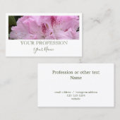 Elegant Modern Custom Foto Groen Script op Wit Visitekaartje (Voorkant / Achterkant)