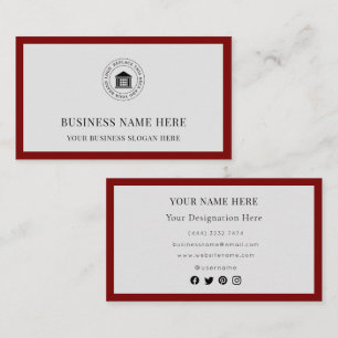 Elegant Modern Custom Logo Minimalist Eenvoudig Visitekaartje