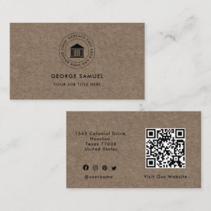 Elegant Modern Custom Logo Minimalist Eenvoudig Visitekaartje