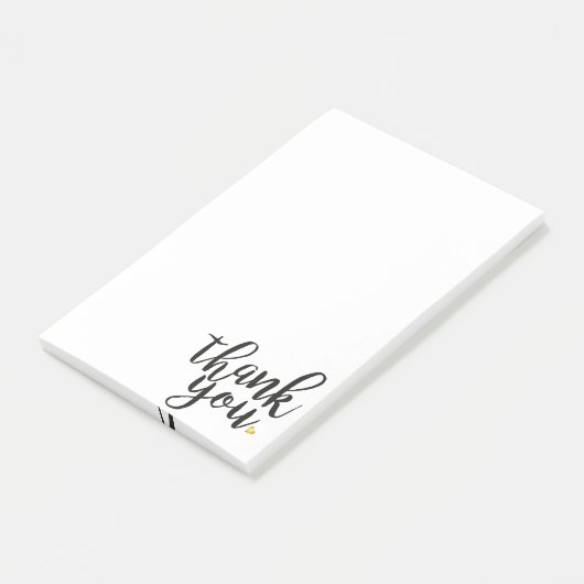 Elegant Modern Dank Je Goud Hart Liefde Post-it® Notes (Schuin)