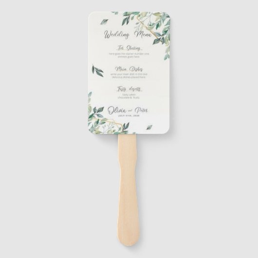 Elegant modern Design Flower Afbeelding Handwaaier (Achterkant)