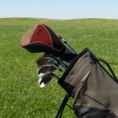 elegant modern donkerrood golfheadcover (Insitu)