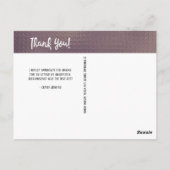 Elegant modern eenvoudig Afstuderen Dank u wel Briefkaart (Achterkant)