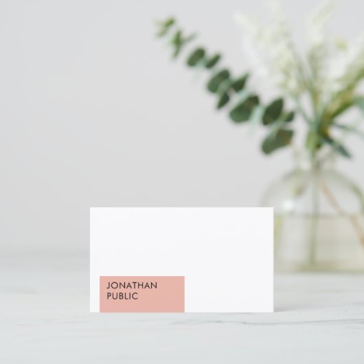 Elegant modern Eenvoudig design Sjabloon Professio Visitekaartje (Staand voorkant)