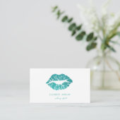 Elegant modern, eenvoudig, glittery Lips, Makeup a Visitekaartje (Staand voorkant)
