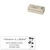 Elegant modern eenvoudig script botanische bruilof 	rubberstempel (Gestempeld)