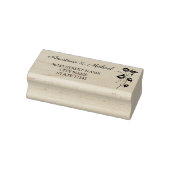 Elegant modern eenvoudig script botanische bruilof 	rubberstempel (Stempel)