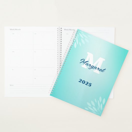 Elegant Modern Eenvoudig Subtiel Monogram Planner (Display)