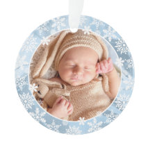 Elegant modern eerste kerstfoto baby, aangepast