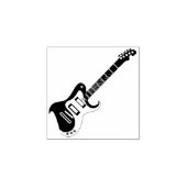 Elegant Modern Electric Guitar Cool Rock Music Rubberstempel (Afrduk)