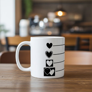 Elegant, modern en Schattige hart Koffiemok
