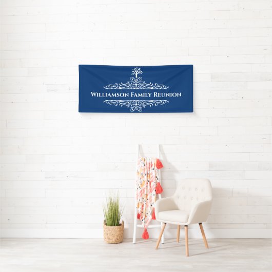 Elegant modern Family Tree Monogram Event Spandoek (Insitu)