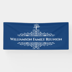 Elegant modern Family Tree Monogram Event Spandoek
