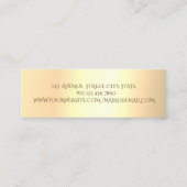 Elegant modern, Faux Gold, leder look Mini Visitekaartje (Achterkant)