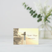 Elegant modern Faux Gold, lipstick Visitekaartje (Staand voorkant)