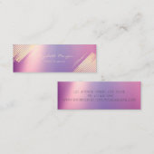 Elegant Modern, Faux Gold Stripes Mini Visitekaartje (Voorkant / Achterkant)