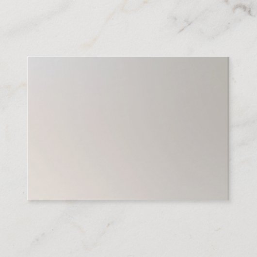 Elegant Modern Faux Silver Foil en Taupe Monogram Visitekaartje (Achterkant)