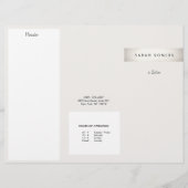 Elegant modern FAUX Silver Striped Salon Brochure (Voorkant)