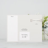 Elegant modern FAUX Silver Striped Salon Brochure (Staand voorkant)